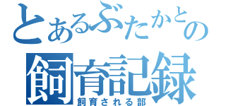 とあるぶたかとの飼育記録（飼育される部）