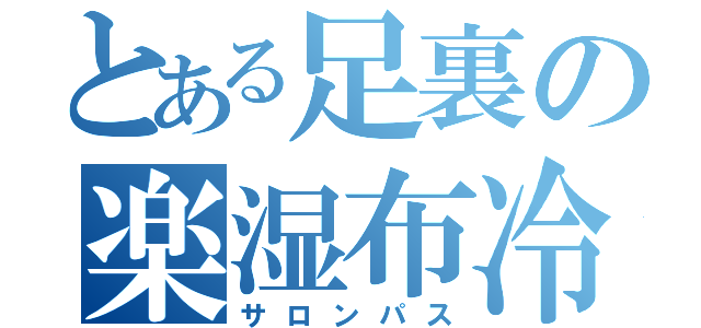 とある足裏の楽湿布冷感（サロンパス）