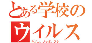 とある学校のウイルス（キノコ、ノッポ、フケ）