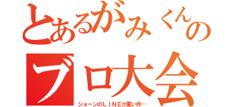 とあるがみくんのブロ大会（ショーンのＬＩＮＥが重い件…）