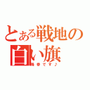 とある戦地の白い旗（降参です♪）