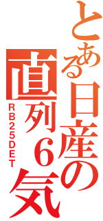 とある日産の直列６気（ＲＢ２５ＤＥＴ）