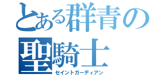 とある群青の聖騎士（セイントガーディアン）