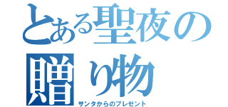 とある聖夜の贈り物（サンタからのプレゼント）