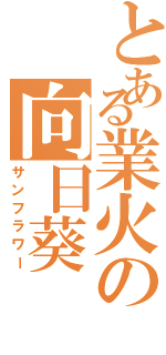 とある業火の向日葵（サンフラワー）