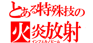 とある特殊技の火炎放射（インフェルノビーム）
