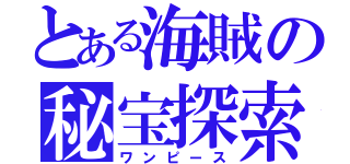 とある海賊の秘宝探索（ワンピース）