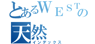 とあるＷＥＳＴの天然（インデックス）