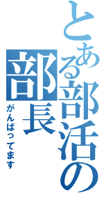 とある部活の部長（がんばってます）