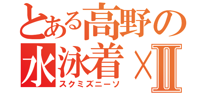 とある高野の水泳着×靴下Ⅱ（スクミズニーソ）