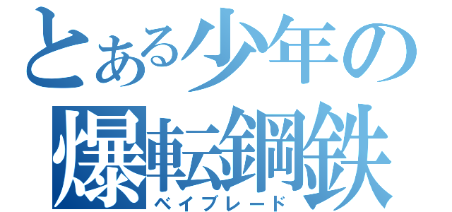 とある少年の爆転鋼鉄（ベイブレード）