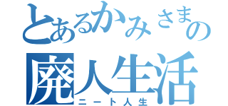 とあるかみさまさまの廃人生活（ニート人生）