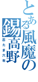 とある風魔の錫高野（忍たま六年）