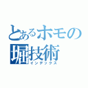 とあるホモの堀技術（インデックス）