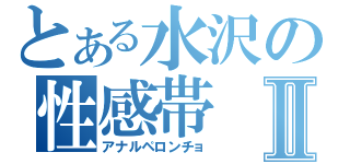 とある水沢の性感帯Ⅱ（アナルペロンチョ）