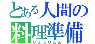 とある人間の料理準備（りょうりにん）