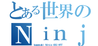 とある世界のＮｉｎｊａ６５０（ｋａｗａｓａｋｉ Ｎｉｎｊａ ６５０ ＫＲＴ）