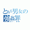 とある男女の強姦罪（はい、逮捕）