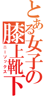 とある女子の膝上靴下（ニーソックス）