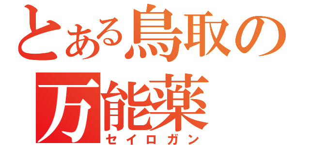 とある鳥取の万能薬（セイロガン）