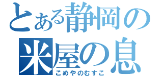 とある静岡の米屋の息子（こめやのむすこ）