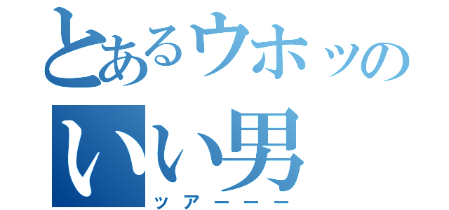 とあるウホッのいい男（ッアーーー）