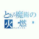 とある魔術の火焰燃烧（インデックス）