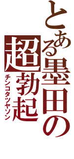 とある墨田の超勃起Ⅱ（チンコタツヤソン）