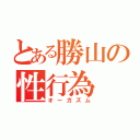 とある勝山の性行為（オーガズム）