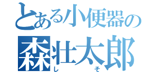 とある小便器の森壮太郎（しそ）