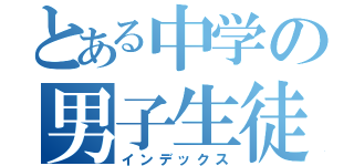 とある中学の男子生徒（インデックス）