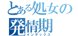 とある処女の発情期（インデックス）