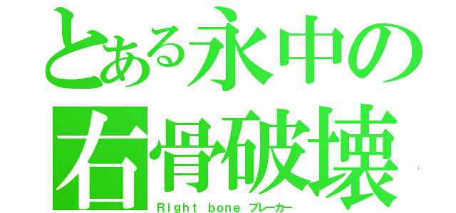 とある永中の右骨破壊（Ｒｉｇｈｔ ｂｏｎｅ ブレーカー）