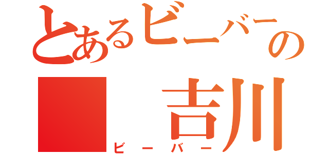 とあるビーバーの  吉川（ビーバー）