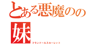 とある悪魔のの妹（フランドールスカーレット）