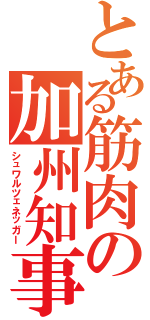 とある筋肉の加州知事（シュワルツェネッガー）