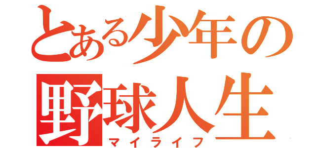 とある少年の野球人生（マイライフ）