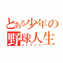 とある少年の野球人生（マイライフ）