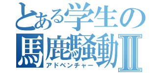 とある学生の馬鹿騒動Ⅱ（アドベンチャー）