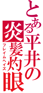 とある平井の炎髪灼眼（フレイムヘイズ）