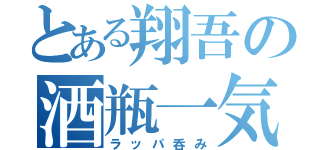 とある翔吾の酒瓶一気（ラッパ呑み）