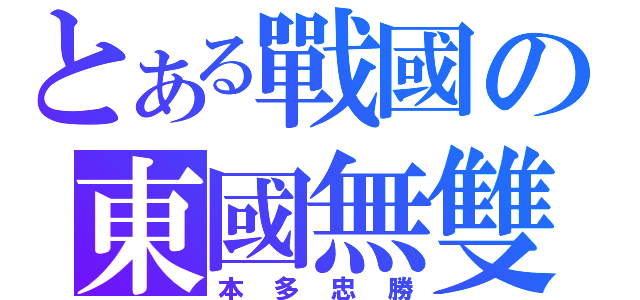 とある戰國の東國無雙（本多忠勝）