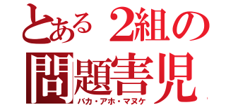 とある２組の問題害児（バカ・アホ・マヌケ）