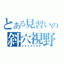 とある見習いの斜穴視野出（シャァナシヤデ）