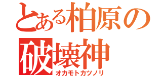 とある柏原の破壊神（オカモトカツノリ）