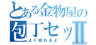 とある金物屋の包丁セットⅡ（よく切れるよ）