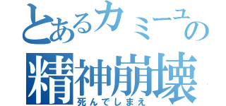 とあるカミーユの精神崩壊（死んでしまえ）