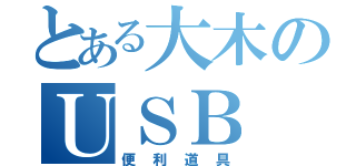 とある大木のＵＳＢ（便利道具）