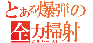 とある爆弾の全力掃射（フルバースト）