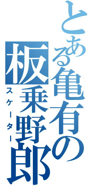 とある亀有の板乗野郎（スケーター）